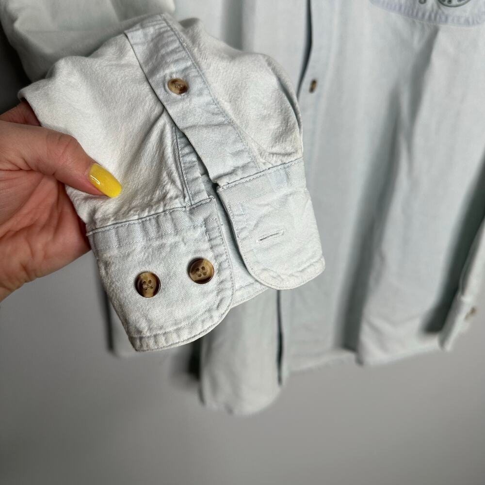 Looney Tunes‎ Unisex Vintage Denim Marvin and Daffy Duck Embroidered Shirt M - Picture 2 of 9